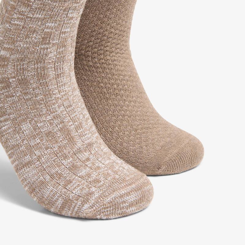 Clarks 2 Pack Marled Crew Sock Haki | CLKS-84170