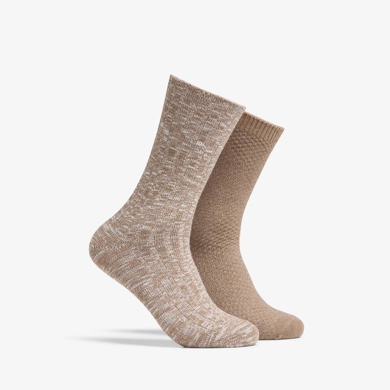 Clarks 2 Pack Marled Crew Sock Haki | CLKS-84170