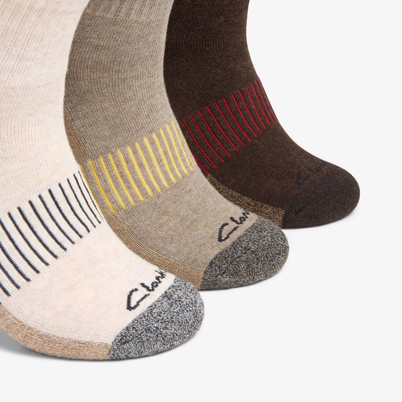 Clarks 3 Pack Ankle Sport Sock Kahverengi | CLKS-84195
