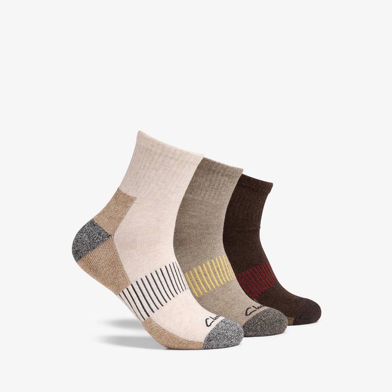 Clarks 3 Pack Ankle Sport Sock Kahverengi | CLKS-84195