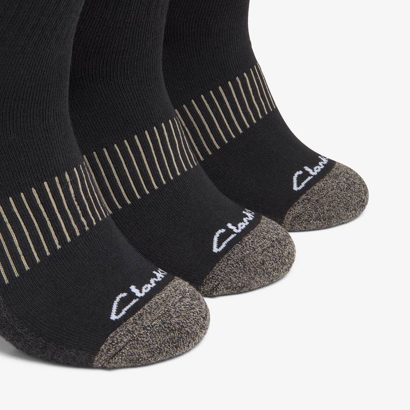 Clarks 3 Pack Ankle Sport Sock Siyah | CLKS-84194
