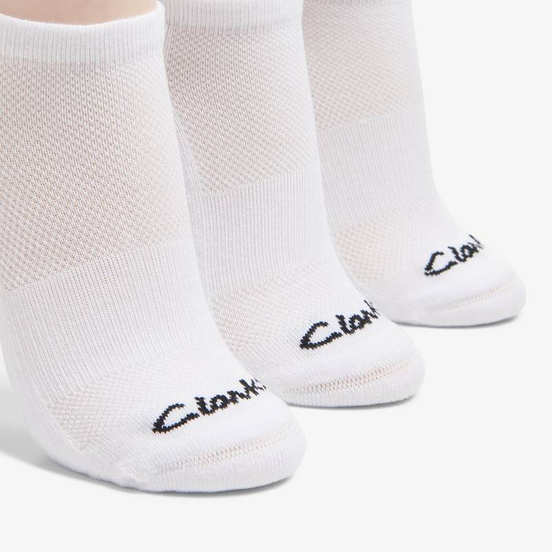 Clarks 3 Pack Solid Athletic Sock Beyaz | CLKS-84639