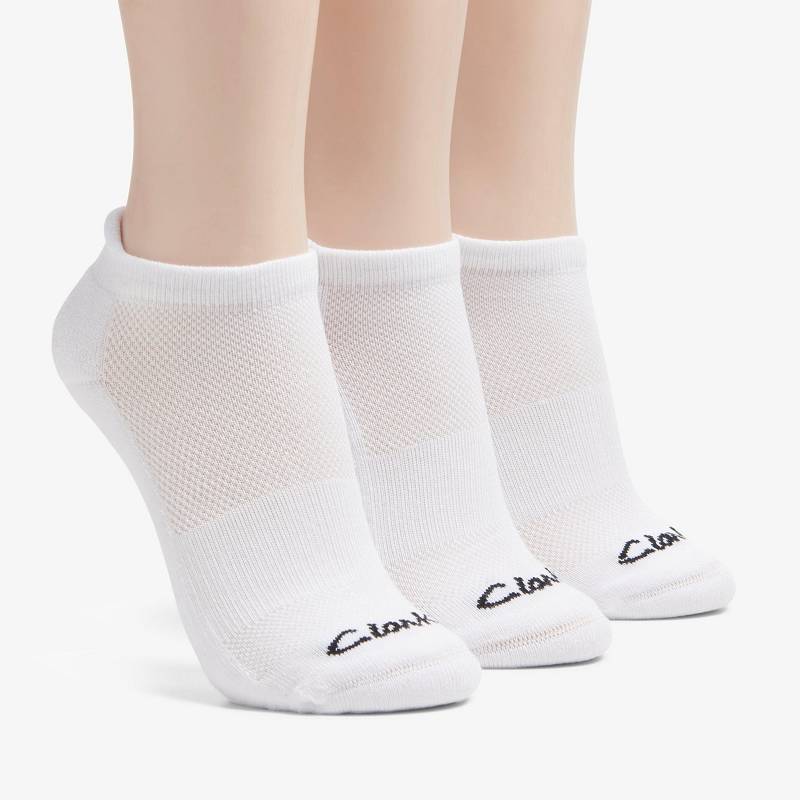 Clarks 3 Pack Solid Athletic Sock Beyaz | CLKS-84639