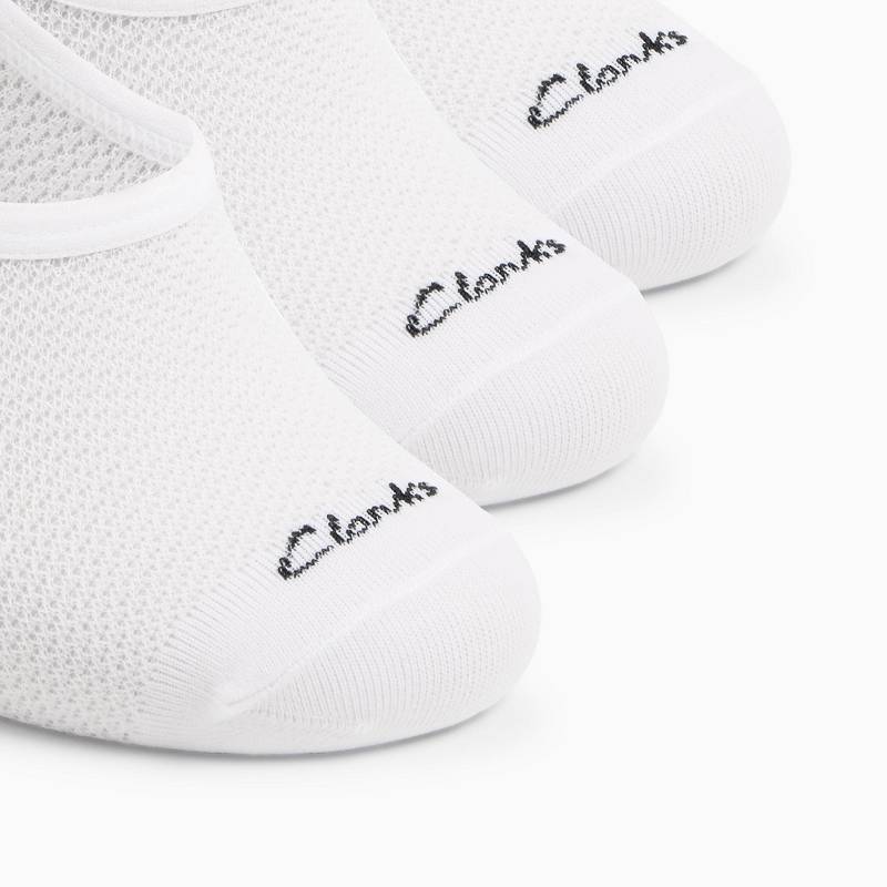 Clarks 3 pack Liner Socks Beyaz | CLKS-84186