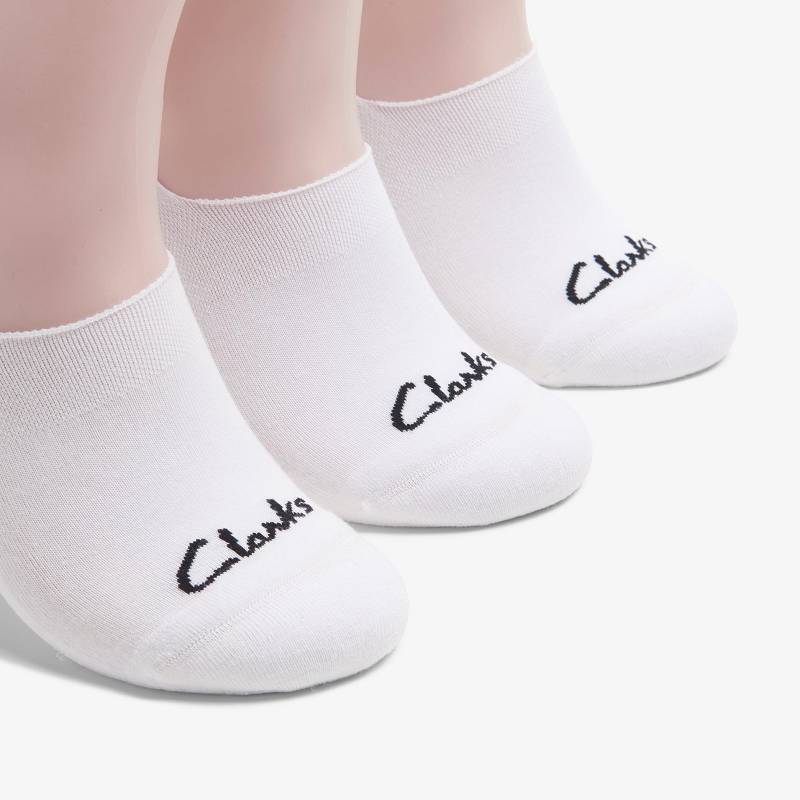 Clarks 3 pack Solid Liner Sock Beyaz | CLKS-84173