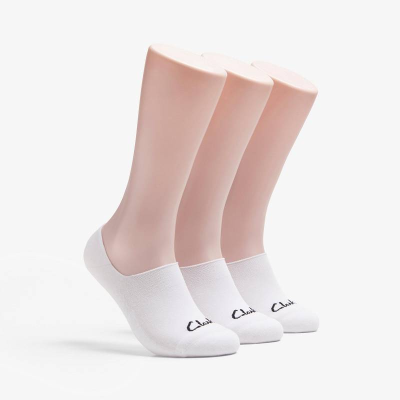 Clarks 3 pack Solid Liner Sock Beyaz | CLKS-84173