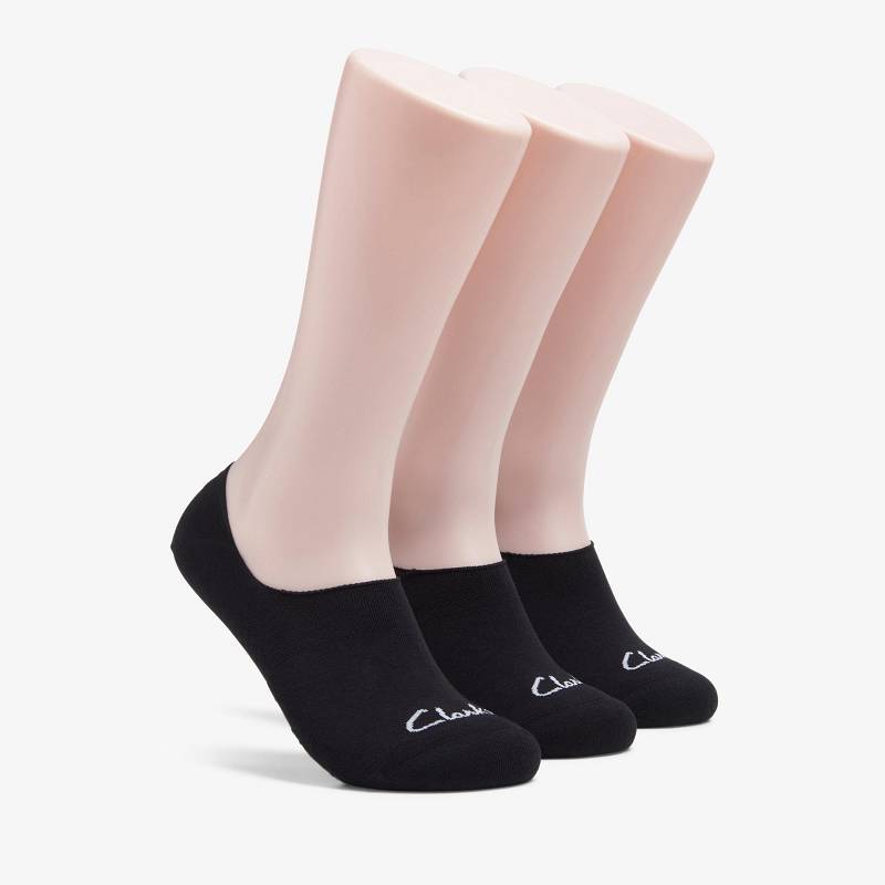 Clarks 3 pack Solid Liner Sock Siyah | CLKS-84175