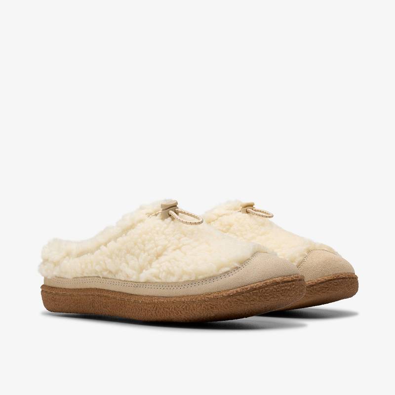 Clarks Belle Wych Slippers Beyaz | CLKS-84676