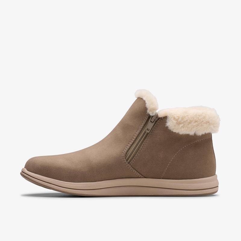 Clarks Breeze Twist Koyu Gri Kahverengi | CLKS-85558