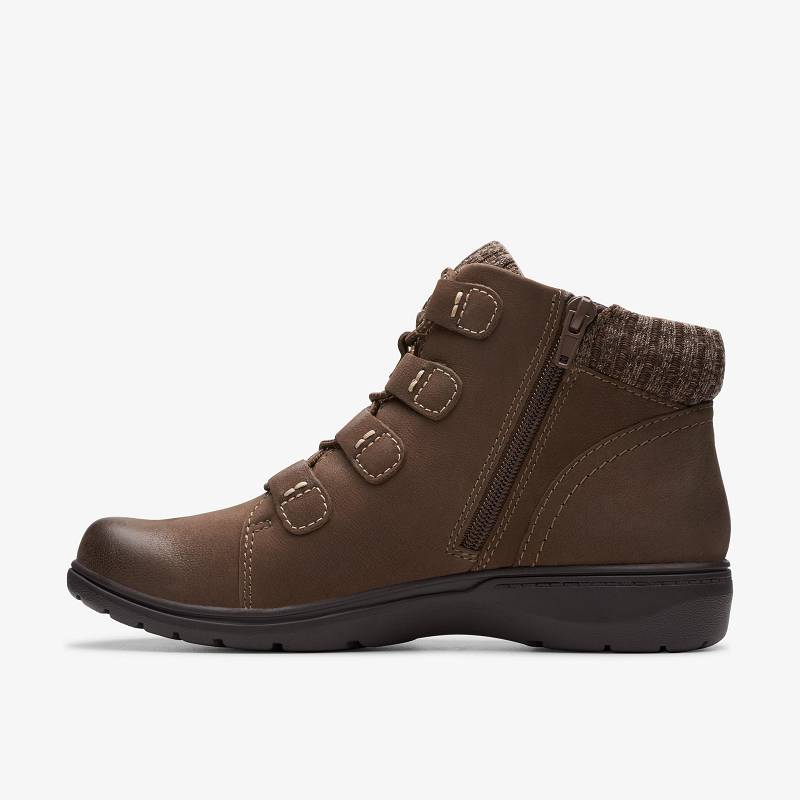 Clarks Carleigh Jade Gri Kahverengi | CLKS-85593