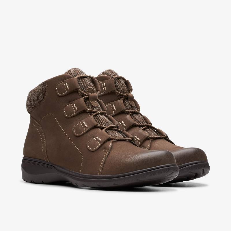 Clarks Carleigh Jade Gri Kahverengi | CLKS-85593
