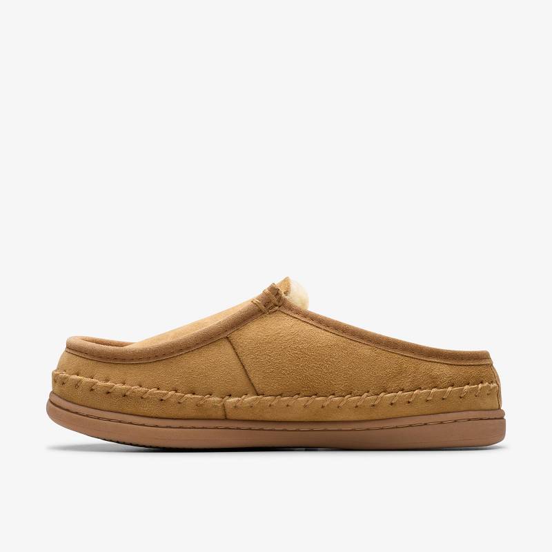 Clarks Eldric Oake Slippers Kahverengi | CLKS-84212