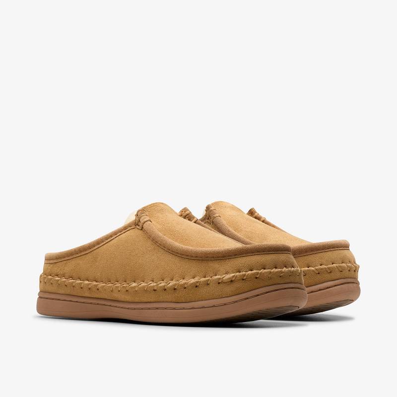 Clarks Eldric Oake Slippers Kahverengi | CLKS-84212