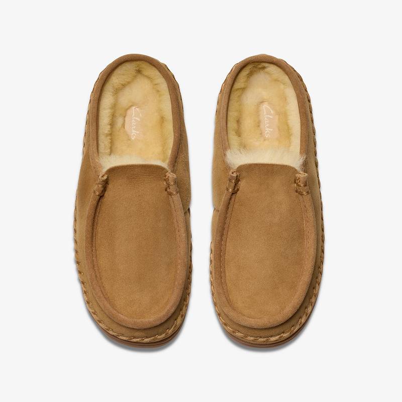 Clarks Eldric Oake Slippers Kahverengi | CLKS-84212