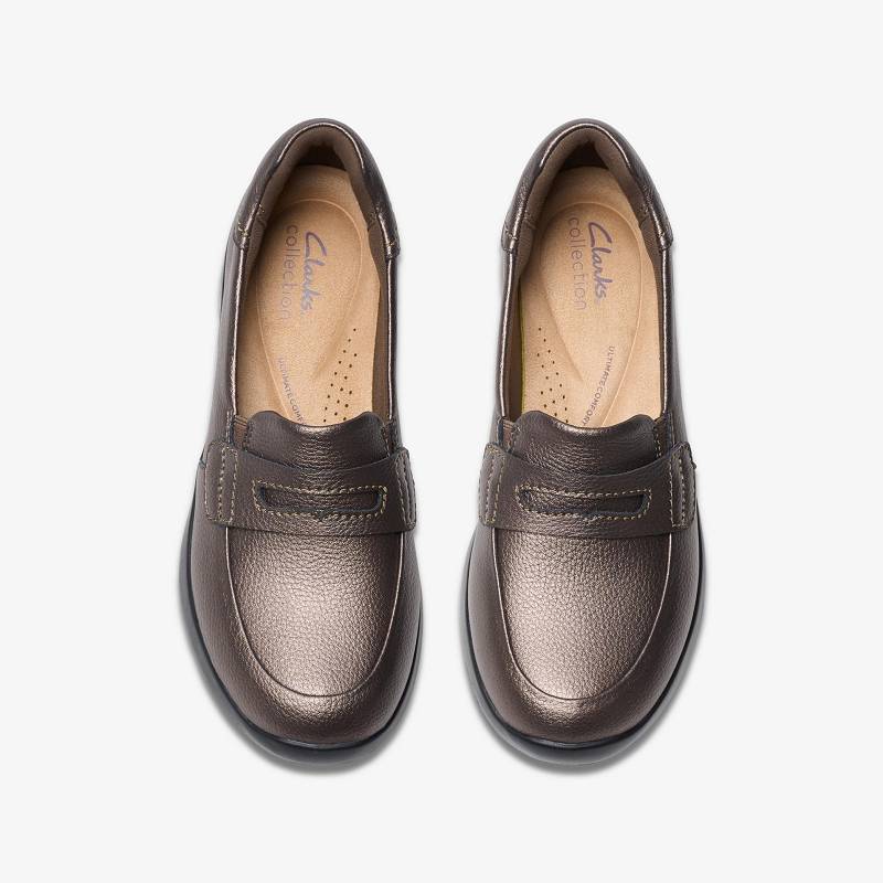Clarks Ellowyn Penny Kahverengi Metal | CLKS-85009
