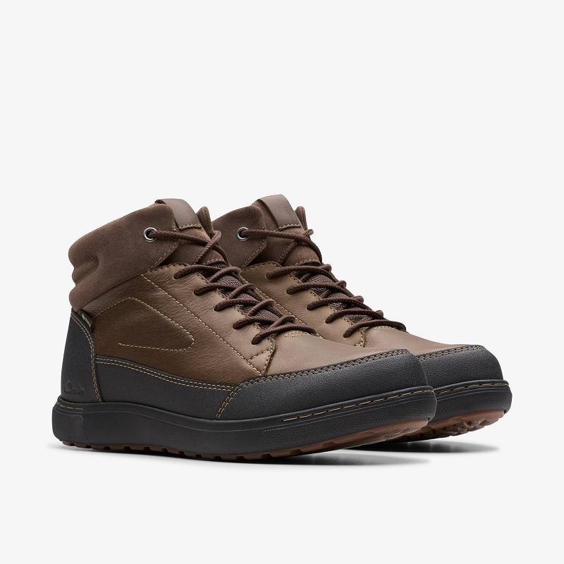 Clarks Mapstone Hi Gore-Tex Koyu Kahverengi | CLKS-84551