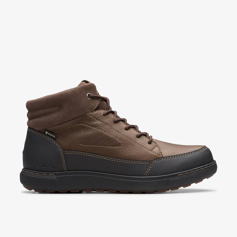 Clarks Mapstone Hi Gore-Tex Koyu Kahverengi | CLKS-84551