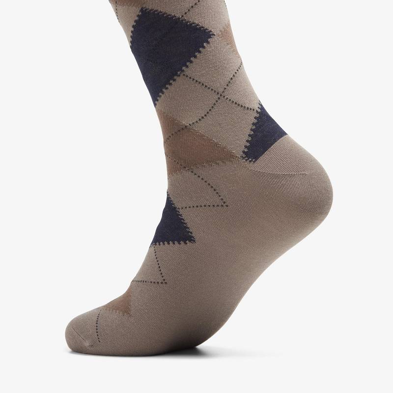 Clarks Mens Argyle Gri Kahverengi | CLKS-84193