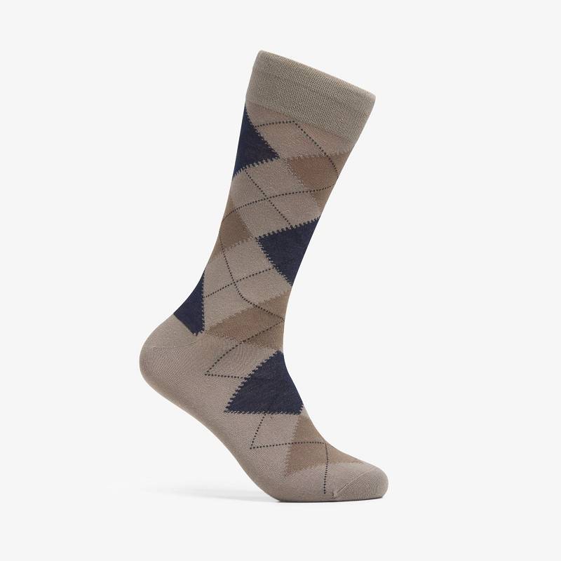 Clarks Mens Argyle Gri Kahverengi | CLKS-84193