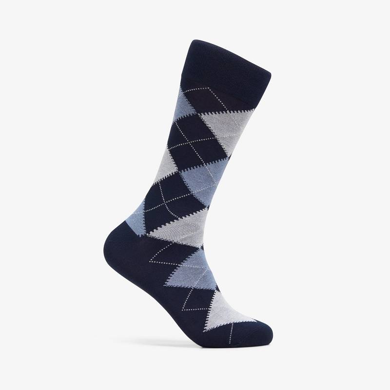 Clarks Mens Argyle Lacivert | CLKS-84192