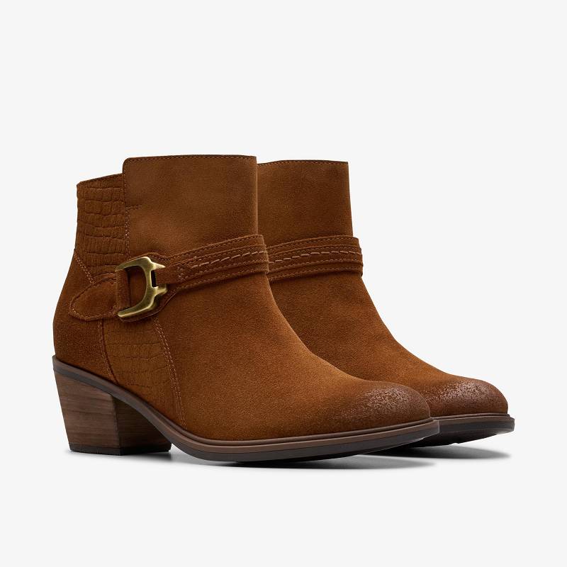 Clarks Neva Buckle Koyu Kahverengi | CLKS-85449