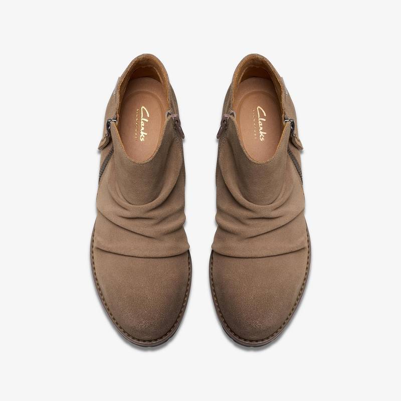 Clarks Nissini Top Waterproof Koyu Gri Kahverengi | CLKS-85451