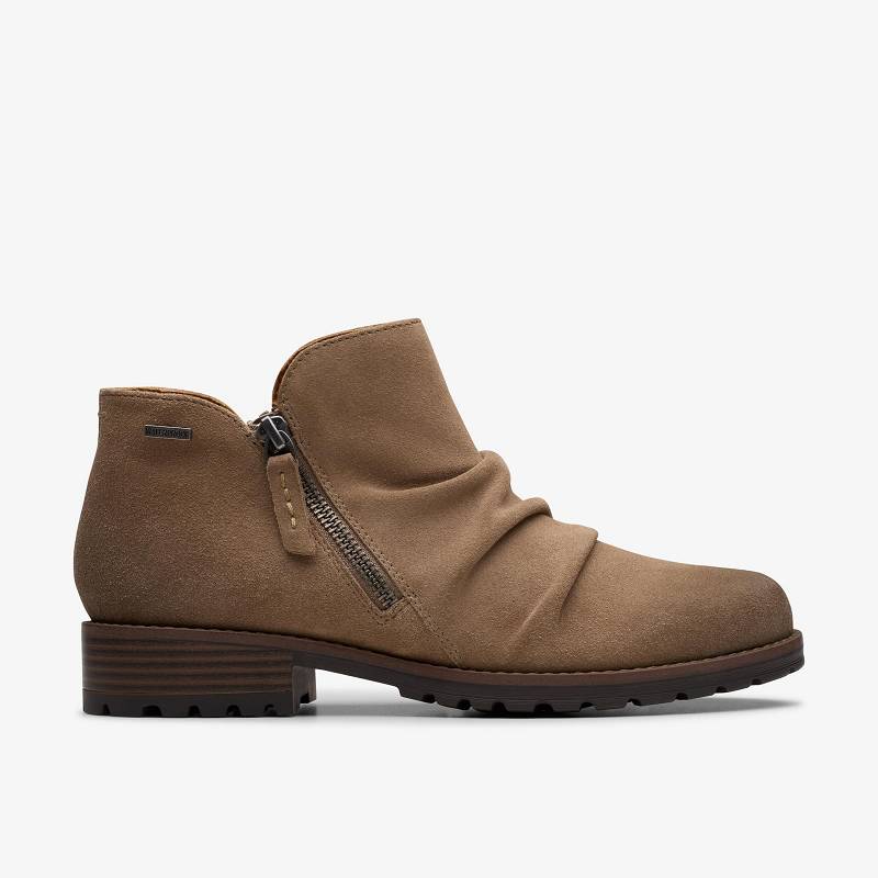 Clarks Nissini Top Waterproof Koyu Gri Kahverengi | CLKS-85451