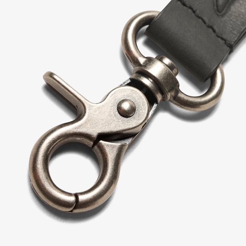 Clarks Oiled Leather Key Fob Siyah | CLKS-84142