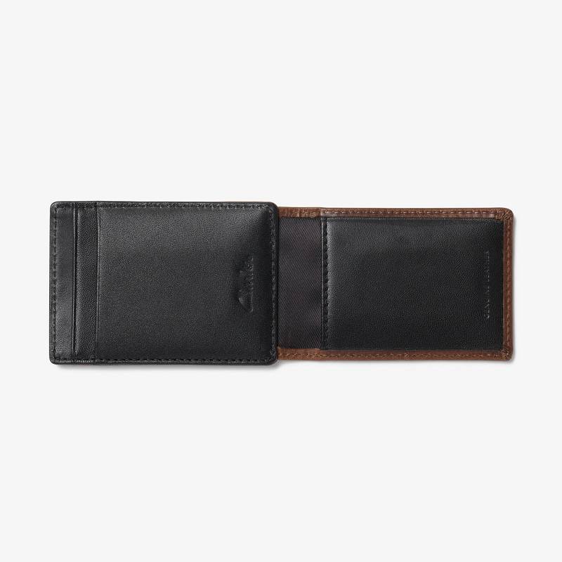 Clarks Pebble Wide Money Clip Wallet Kahverengi | CLKS-84165