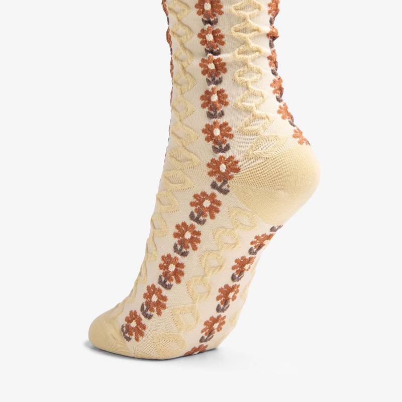 Clarks Raised Floral Sock Beyaz | CLKS-84659