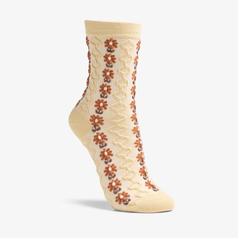 Clarks Raised Floral Sock Beyaz | CLKS-84659