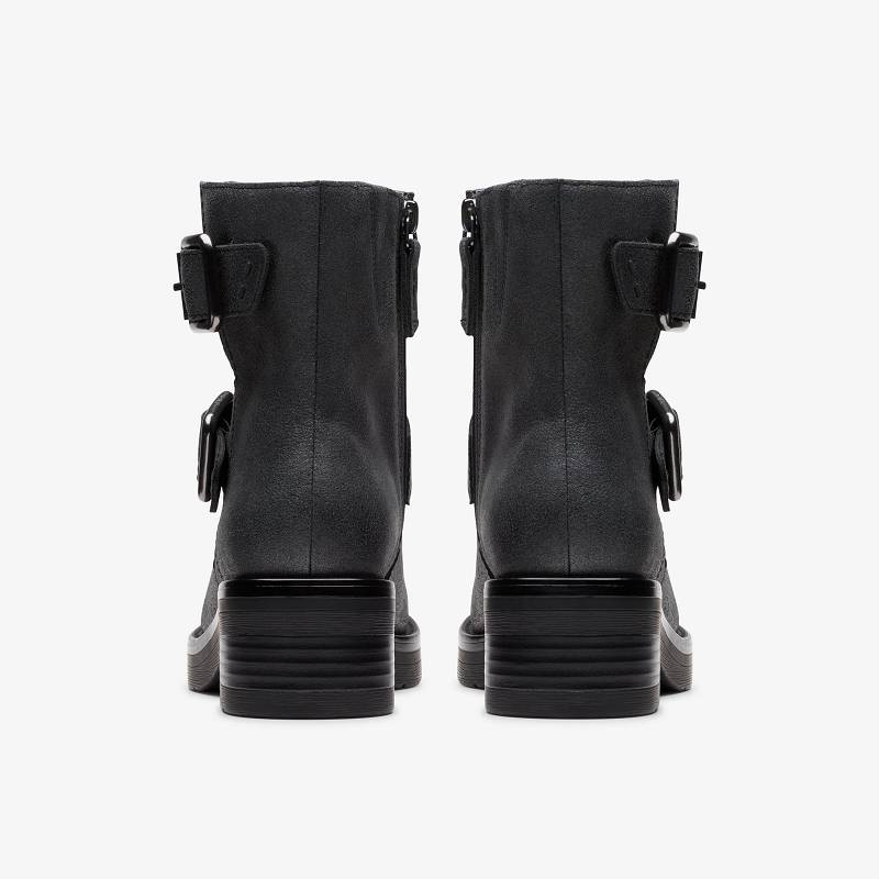 Clarks Rebelle Buckle Mavi Gri Metal | CLKS-85516