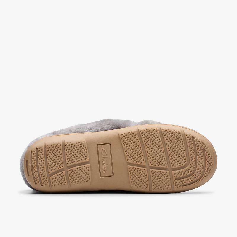 Clarks Roll Mocc Slippers Gri | CLKS-84675