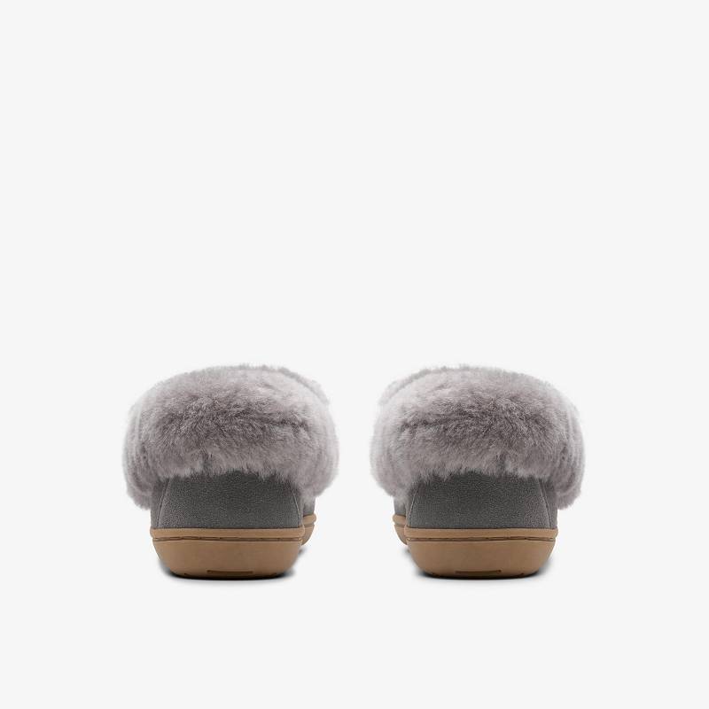 Clarks Roll Mocc Slippers Gri | CLKS-84675