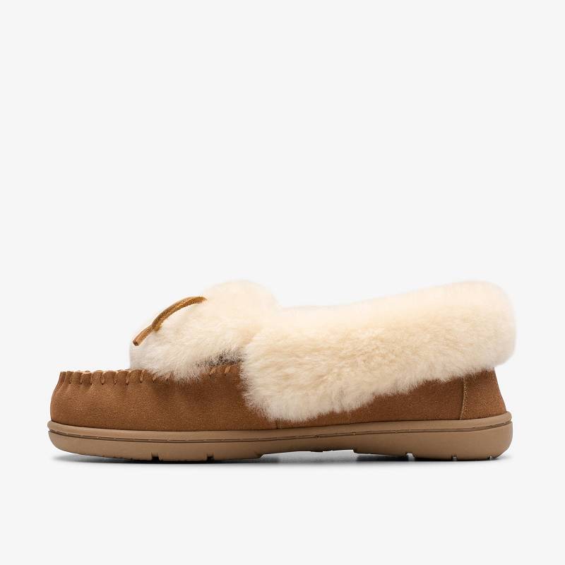 Clarks Roll Mocc Slippers Kahverengi | CLKS-84674