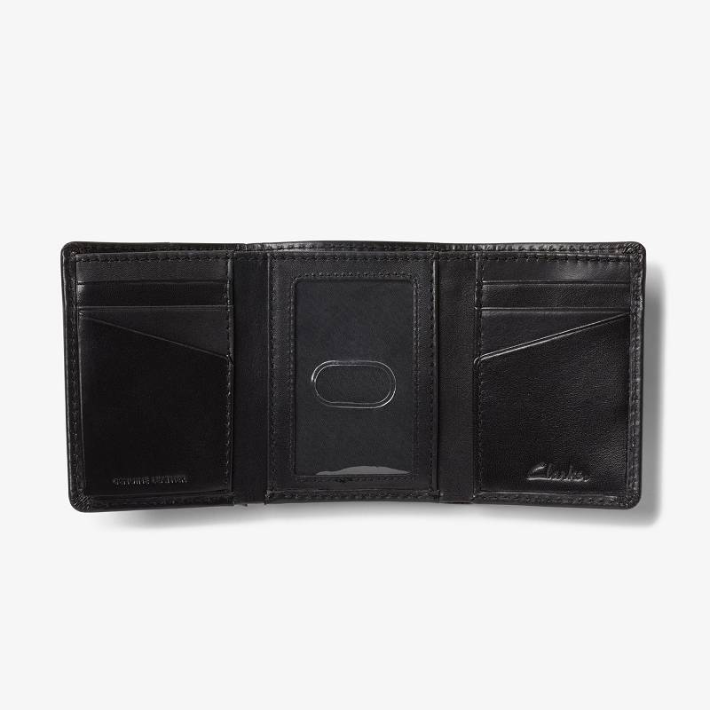 Clarks Shine Trifold Wallet Siyah | CLKS-84164
