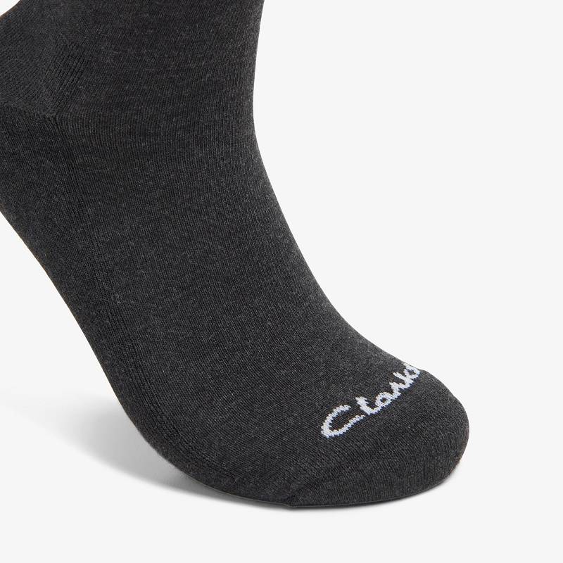 Clarks Solid Crew Sock Gri | CLKS-84180