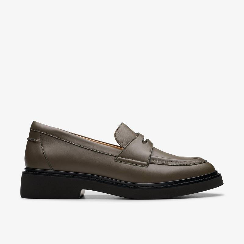 Clarks Splend Edge Koyu Zeytin Yeşili | CLKS-85376