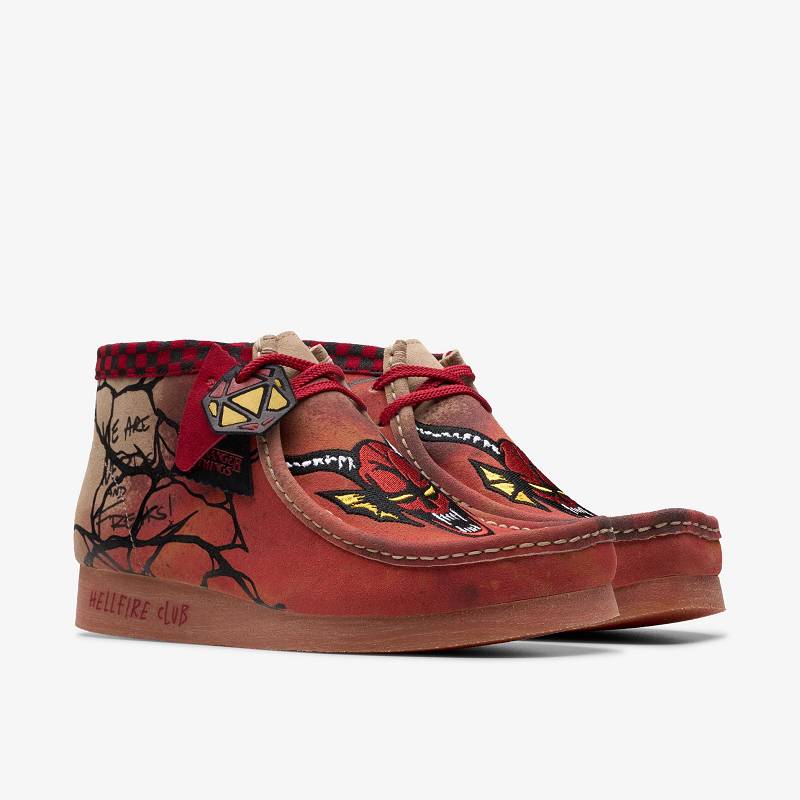 Clarks Stranger Things Wallabee Evo Mens Koyu Kahverengi | CLKS-84596