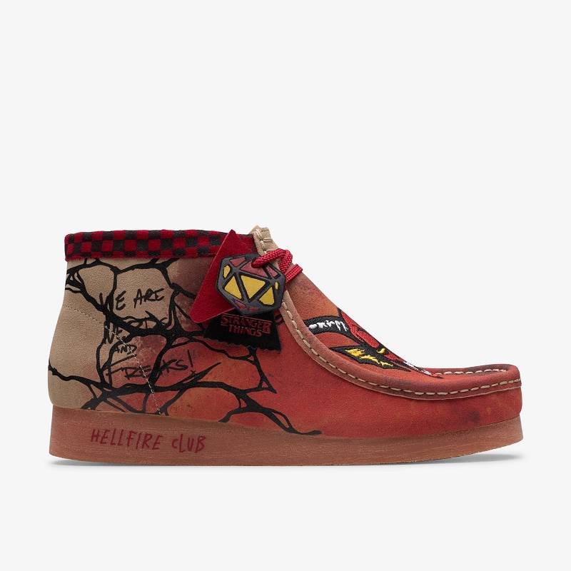 Clarks Stranger Things Wallabee Evo Mens Koyu Kahverengi | CLKS-84596