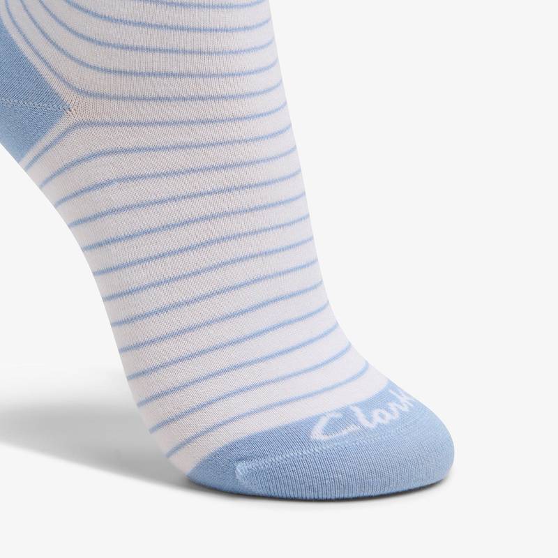 Clarks Stripe Crew Bamboo Sock Açık Mavi | CLKS-84667