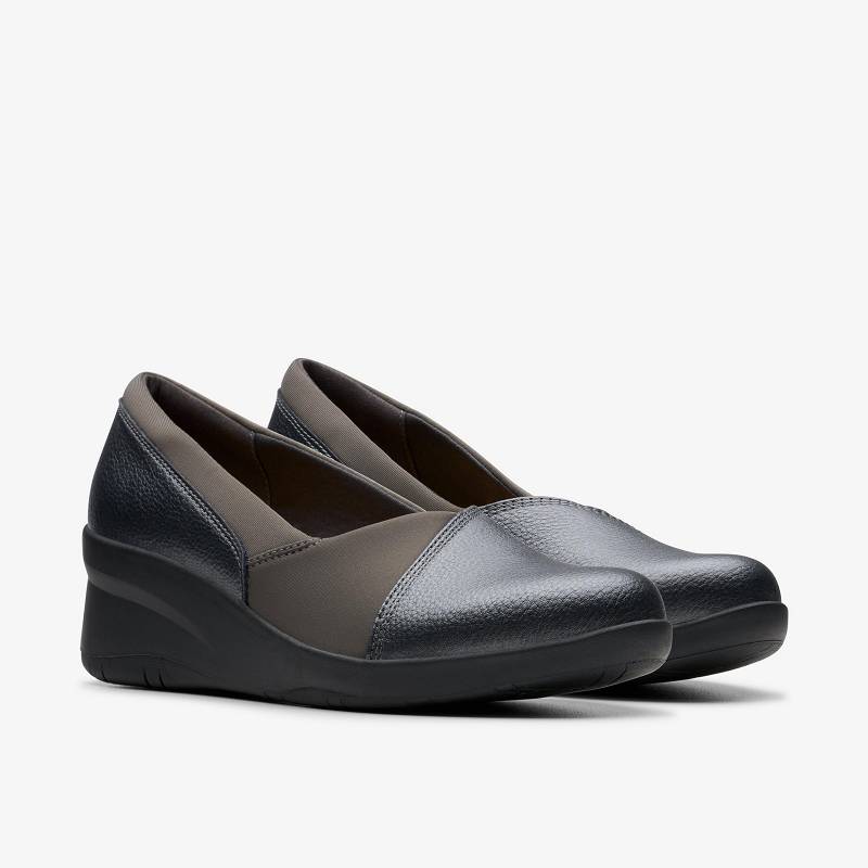 Clarks Suttyn Walk Koyu Mavi Gri Metal | CLKS-84722