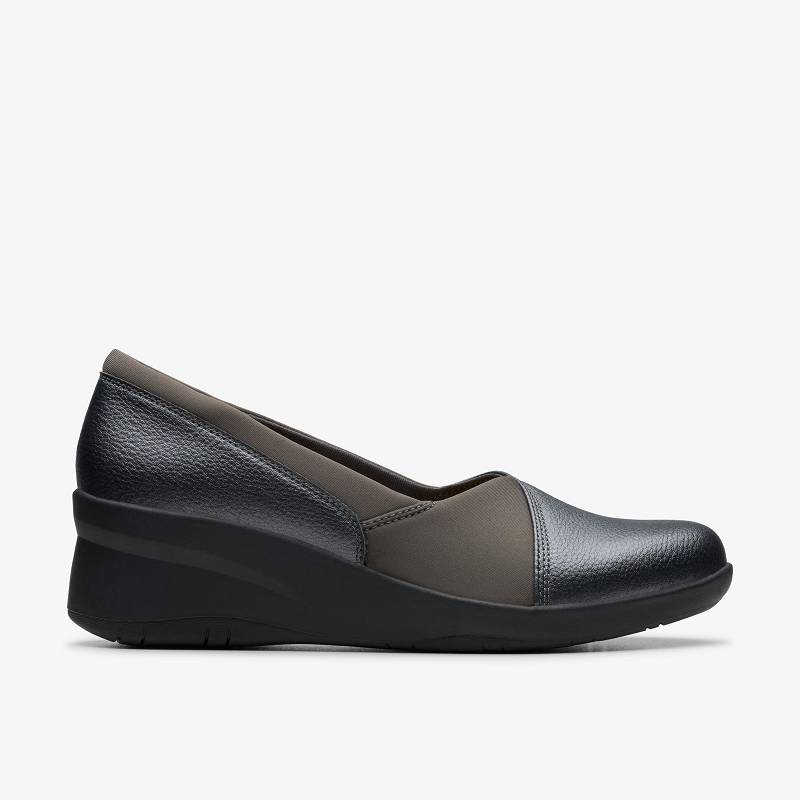 Clarks Suttyn Walk Koyu Mavi Gri Metal | CLKS-84722