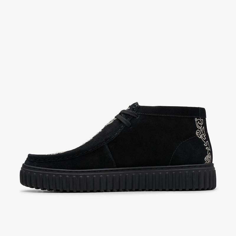 Clarks Torhill X Pleasures Woven Siyah | CLKS-84602