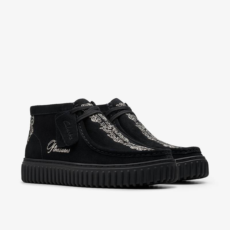 Clarks Torhill X Pleasures Woven Siyah | CLKS-84602