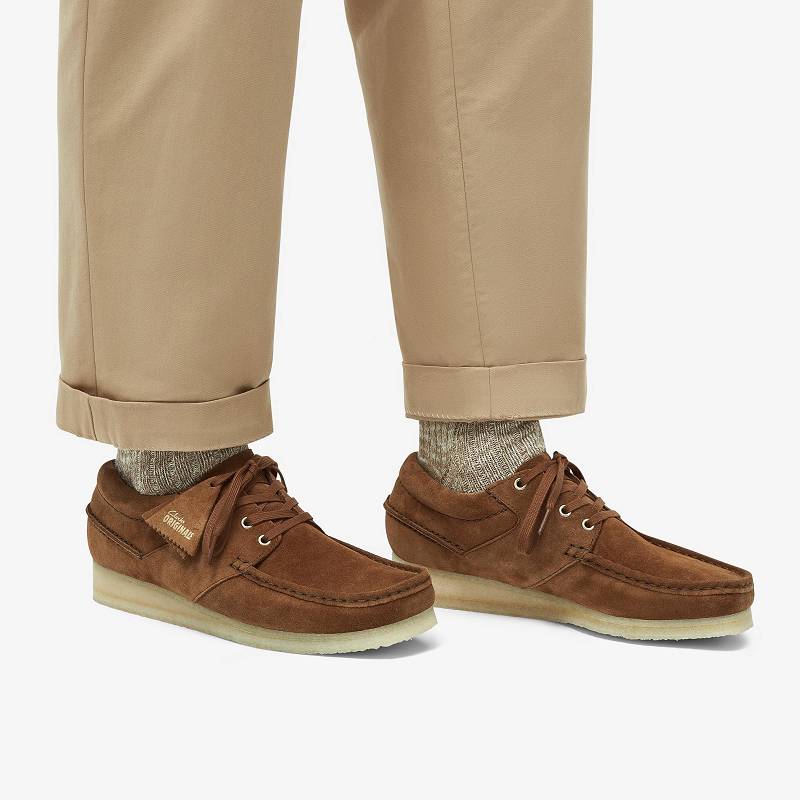 Clarks Wallabee Boat Kahverengi | CLKS-84502