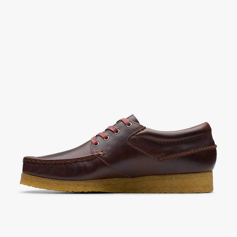 Clarks Wallabee Boat Koyu Kırmızı | CLKS-84501