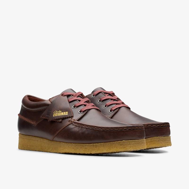 Clarks Wallabee Boat Koyu Kırmızı | CLKS-84501