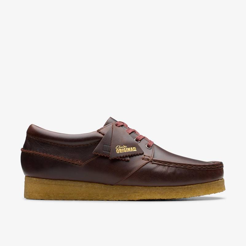 Clarks Wallabee Boat Koyu Kırmızı | CLKS-84501