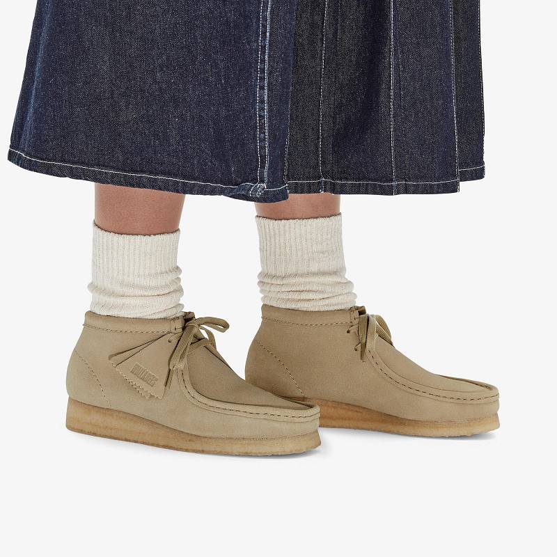 Clarks Wallabee Boot Bej Rengi | CLKS-85555